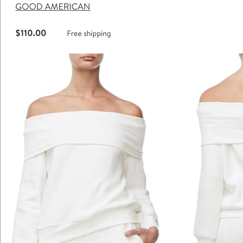 *sold** Good American sweatshirt top size 2